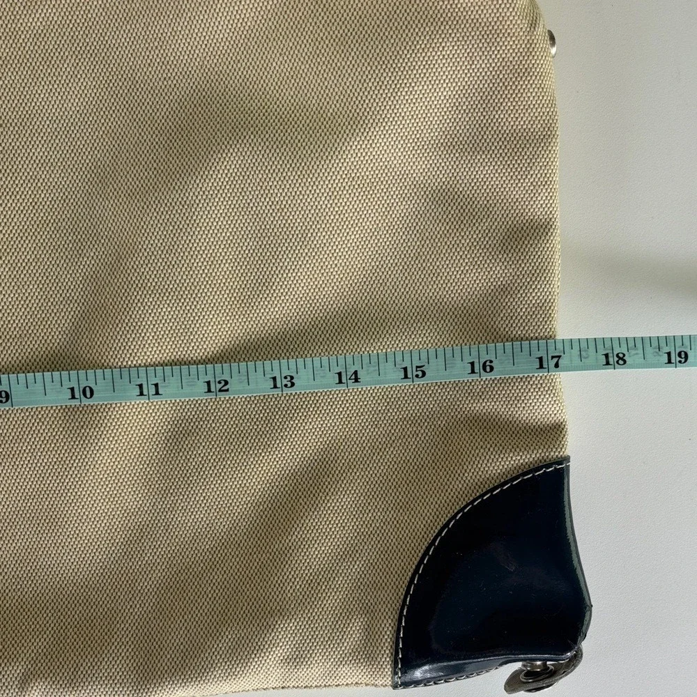 Vintage‎ Dooney & Bourke Made in Italy Canvas Patent Leather Tote Bag